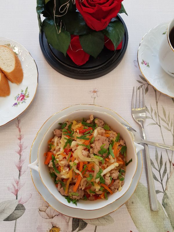 Ленивые голубцы с фаршем и капустой