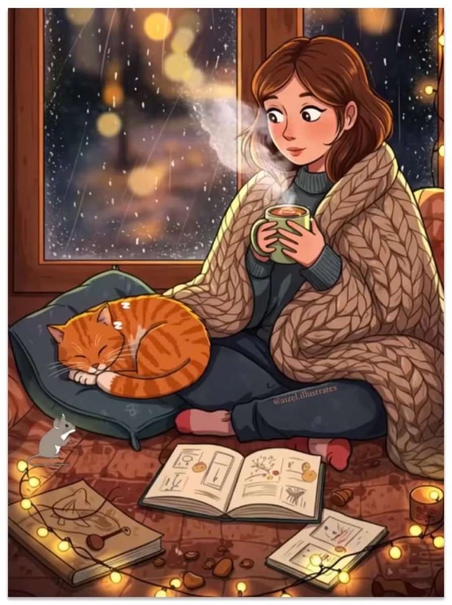 Октябрь: Время для чая и тепла с пушистыми друзьями