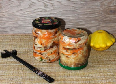 Патиссоны по-корейски: холодный способ приготовления для зимних запасов