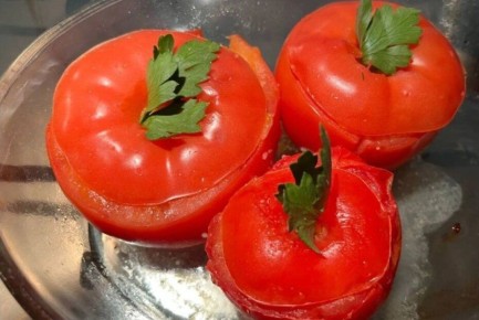 Как приготовить запеченные томаты с полентой