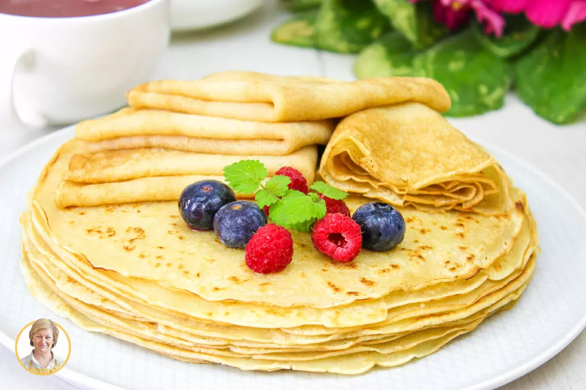 Вкусные постные блины на минеральной воде