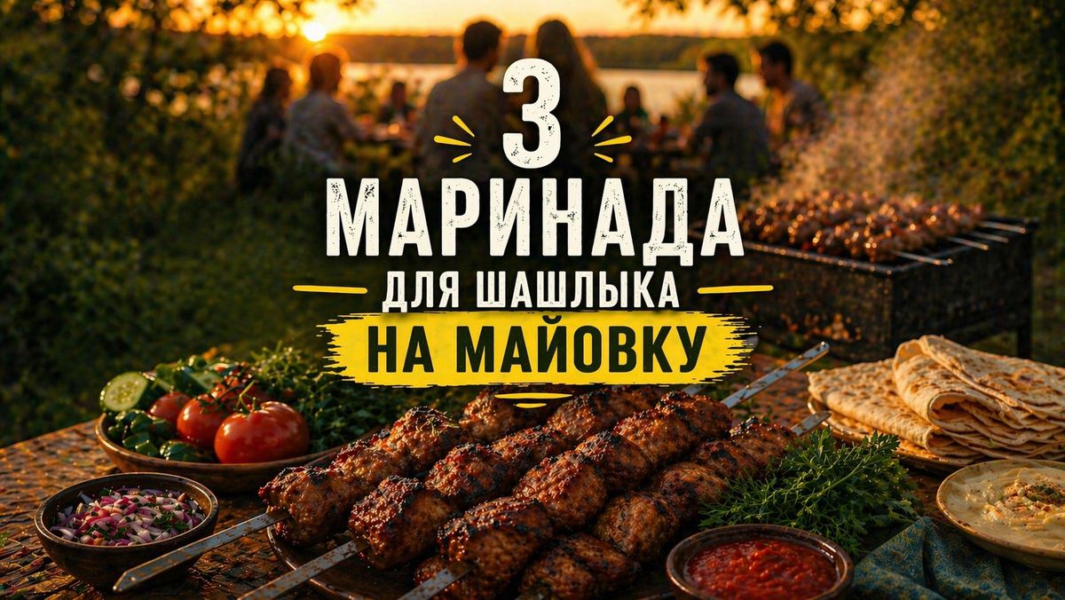 Три секретных маринада для шашлыка на майовку, которые сделают мясо невероятно сочным